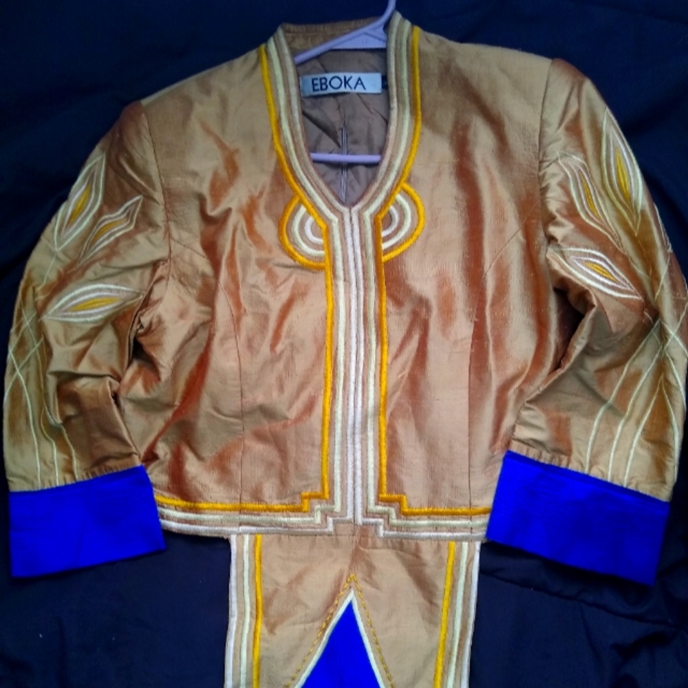 90's vintage EBOKA couture top S gold